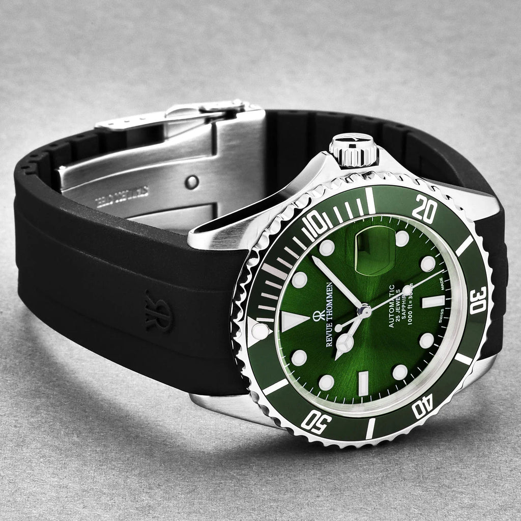 Revue Thommen Diver Men's 42mm Green Swiss Automatic Watch
