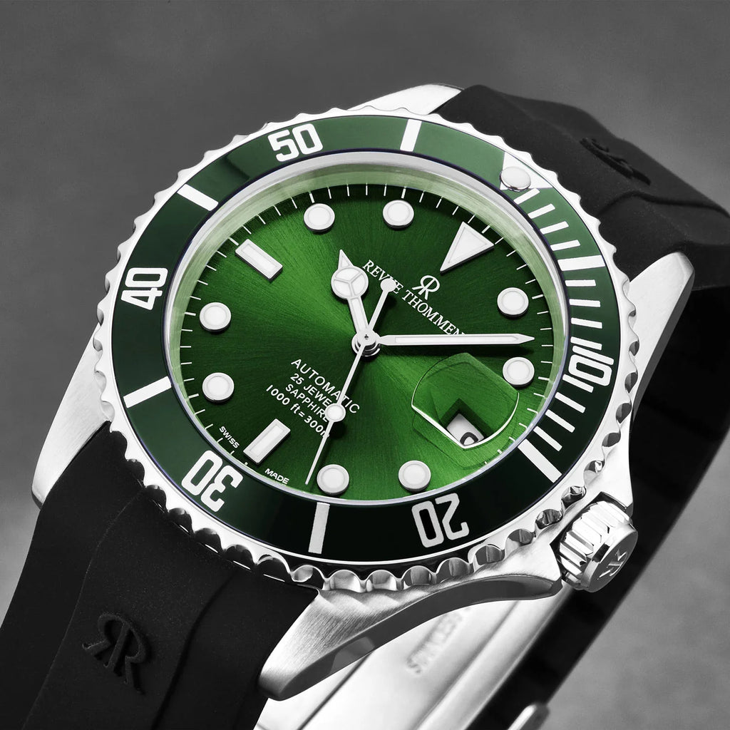 Revue Thommen Diver Men's 42mm Green Swiss Automatic Watch