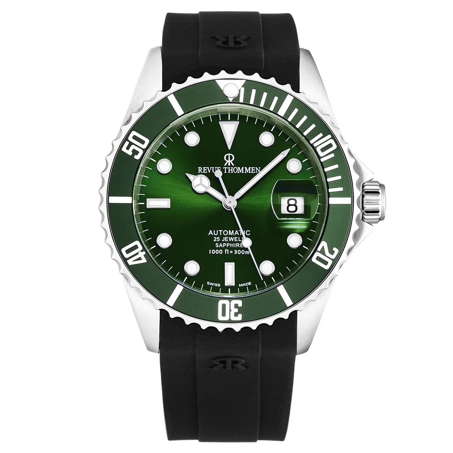 Revue Thommen Diver Men's 42mm Green Swiss Automatic Watch