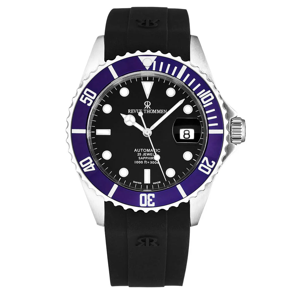 Revue Thommen Diver Black Blue Automatic Men's Watch
