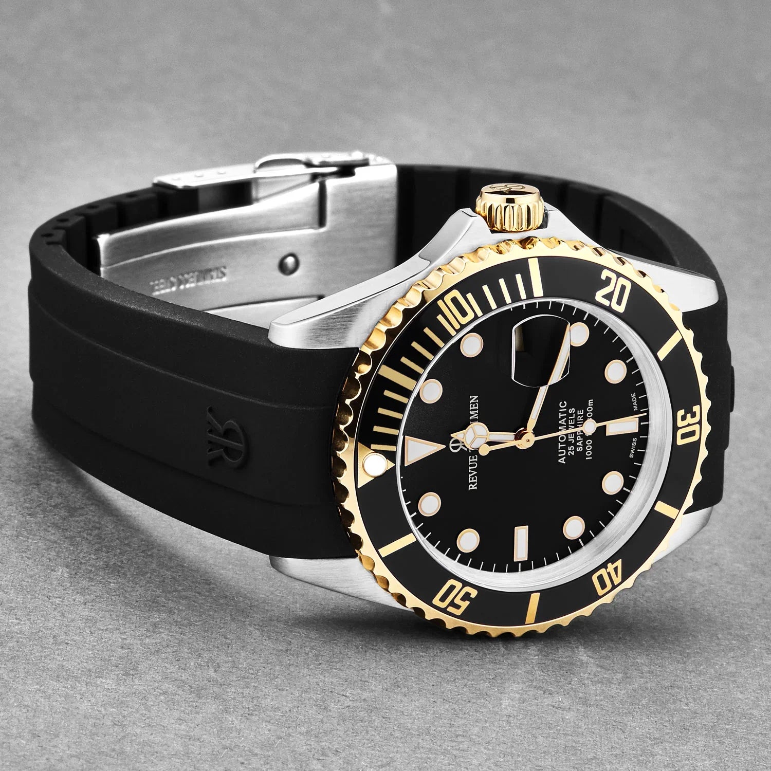 Revue Thommen Diver Men's 42mm Black Automatic Watch