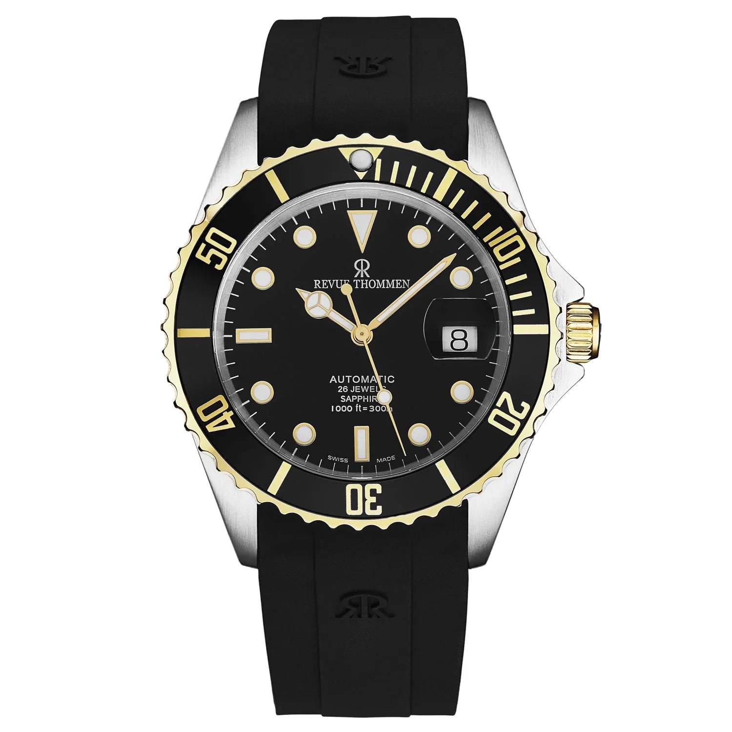 Revue Thommen Diver Men's 42mm Black Automatic Watch