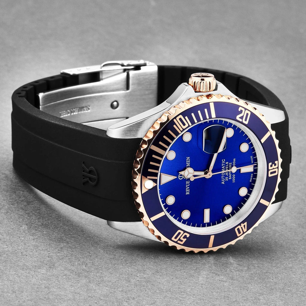 Revue Thommen Diver Black Blue Automatic Men's Watch