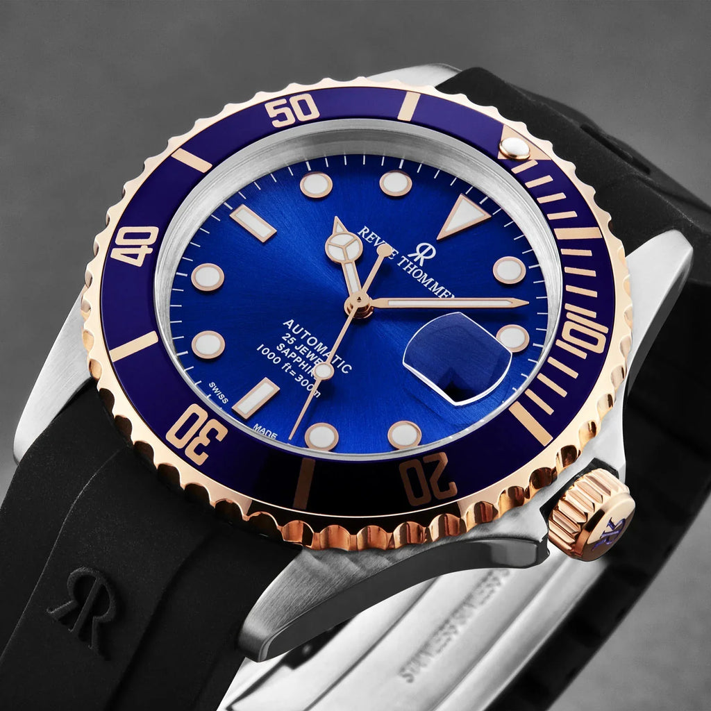 Revue Thommen Diver Black Blue Automatic Men's Watch