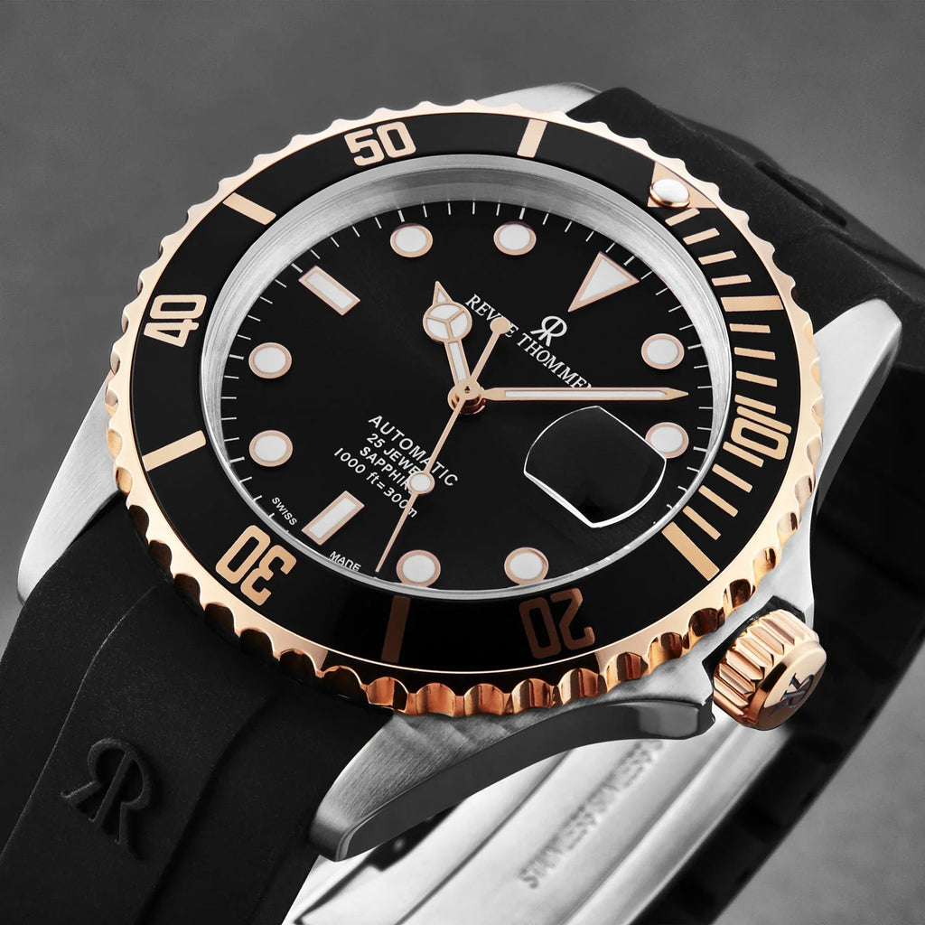 Revue Thommen Diver Men's 42mm Black Automatic Watch
