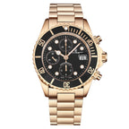 Revue Thommen Diver Men's 42mm Black Rose Gold Chronograph Automatic Watch