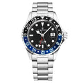 Revue Thommen Diver Men's Black Dial Black and Blue Bezel GMT Automatic Watch