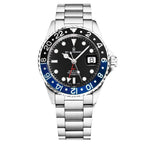 Revue Thommen Diver Men's Black Dial Black and Blue Bezel GMT Automatic Watch