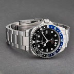 Revue Thommen Diver Men's 42mm Black Dial Black and Blue Bezel GMT Automatic Watch