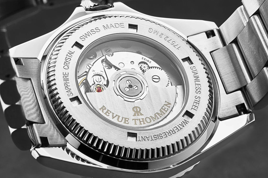Revue Thommen Diver Men's Black Dial Black and Blue Bezel GMT Automatic Watch