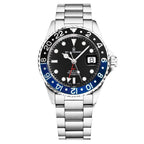 Revue Thommen Diver Men's 42mm Black Dial Black and Blue Bezel GMT Automatic Watch