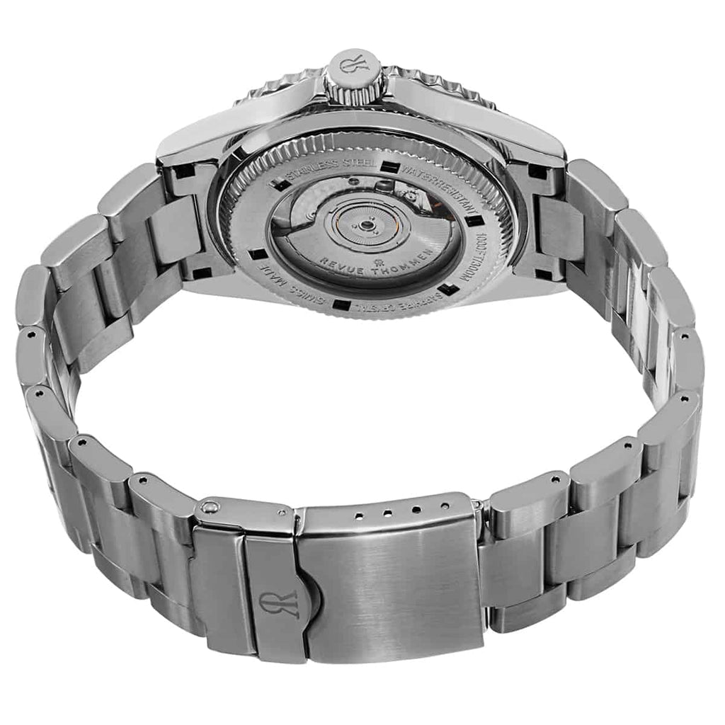 Revue Thommen Diver Men's Black GMT Stainless Steel Automatic Watch