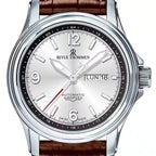 Revue Thommen Men's Airspeed Silver Brown Leather Strap Automatic Watch