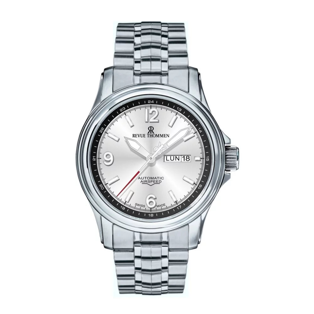 Revue Thommen Men's Airspeed Silver Stainless Steel Automatic Watch
