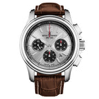 Revue Thommen Men's Airspeed Chronograph Silver Brown Leather Automatic Watch