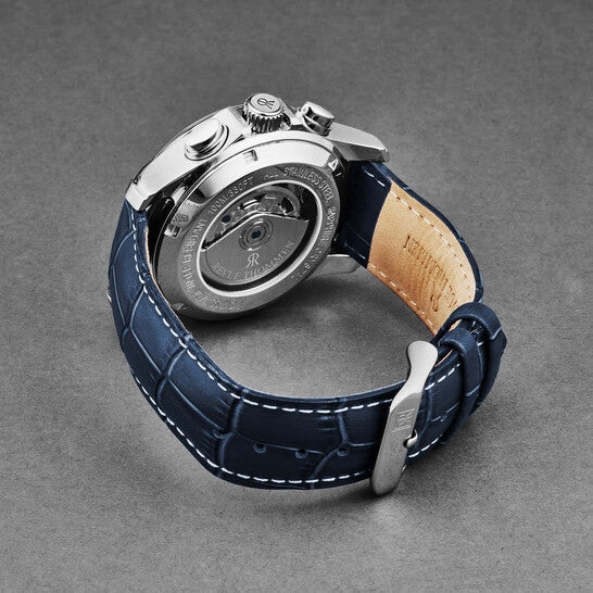 Revue Thommen Men's Airspeed XL 44mm Chronograph Blue Automatic Watch