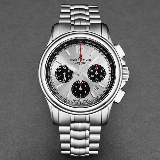 Revue Thommen Air Speed Chrono Silver Automatic Men's Watch