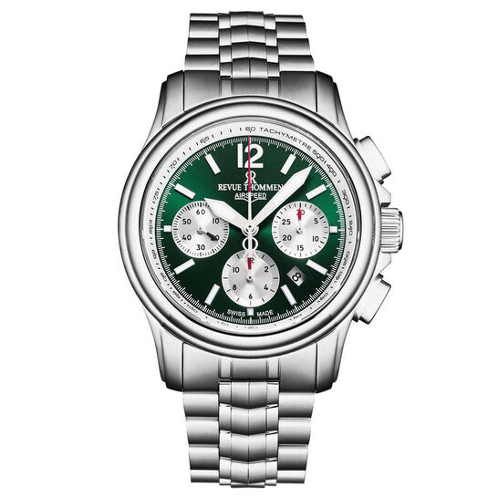Revue Thommen Air Speed Chrono Green Automatic Men's Watch