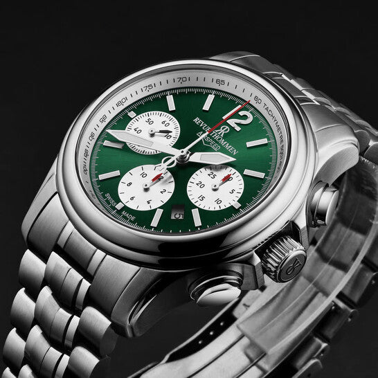Revue Thommen Air Speed Chrono Green Automatic Men's Watch