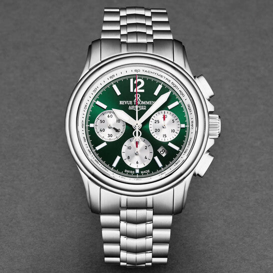 Revue Thommen Air Speed Chrono Men’s Green Automatic Watch