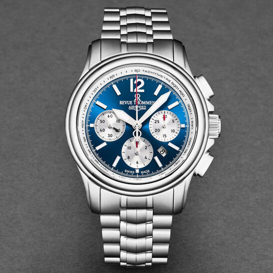 Revue Thommen Air Speed Chrono Blue Automatic Men's Watch