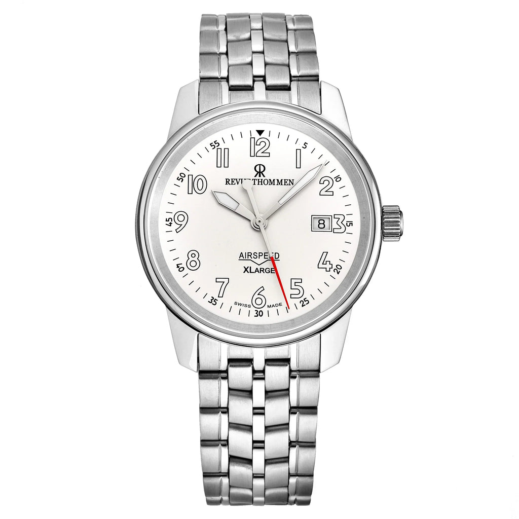 Revue Thommen Airspeed XL Men's 42mm Silver Automatic Watch