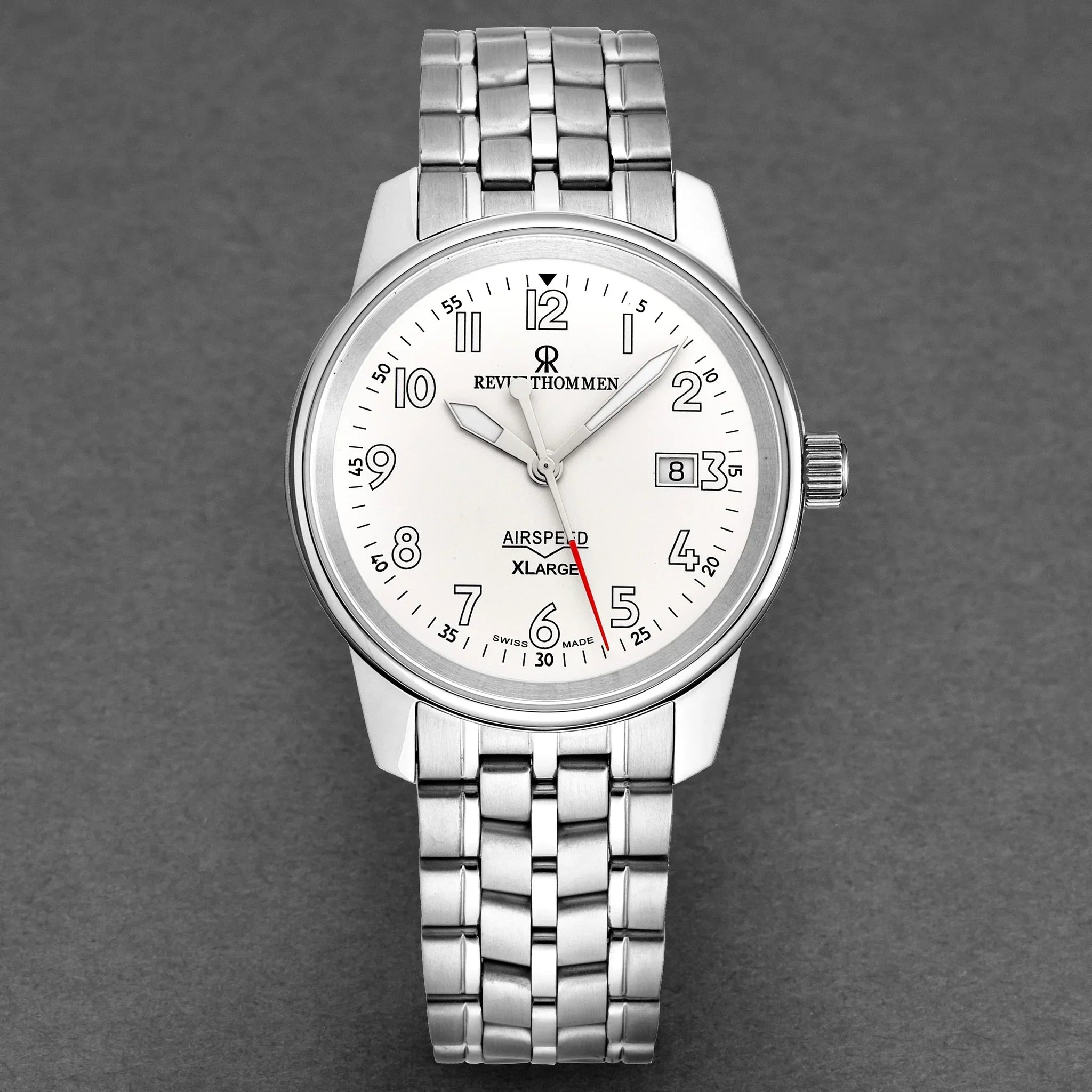 Revue Thommen Airspeed XL Silver Stainless Steel Automatic Men's Watch