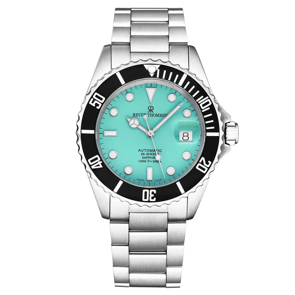 Revue Thommen Diver Men's 42mm Green Automatic Watch