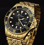 Revue Thommen Men's Diver Black Gold Automatic Watch