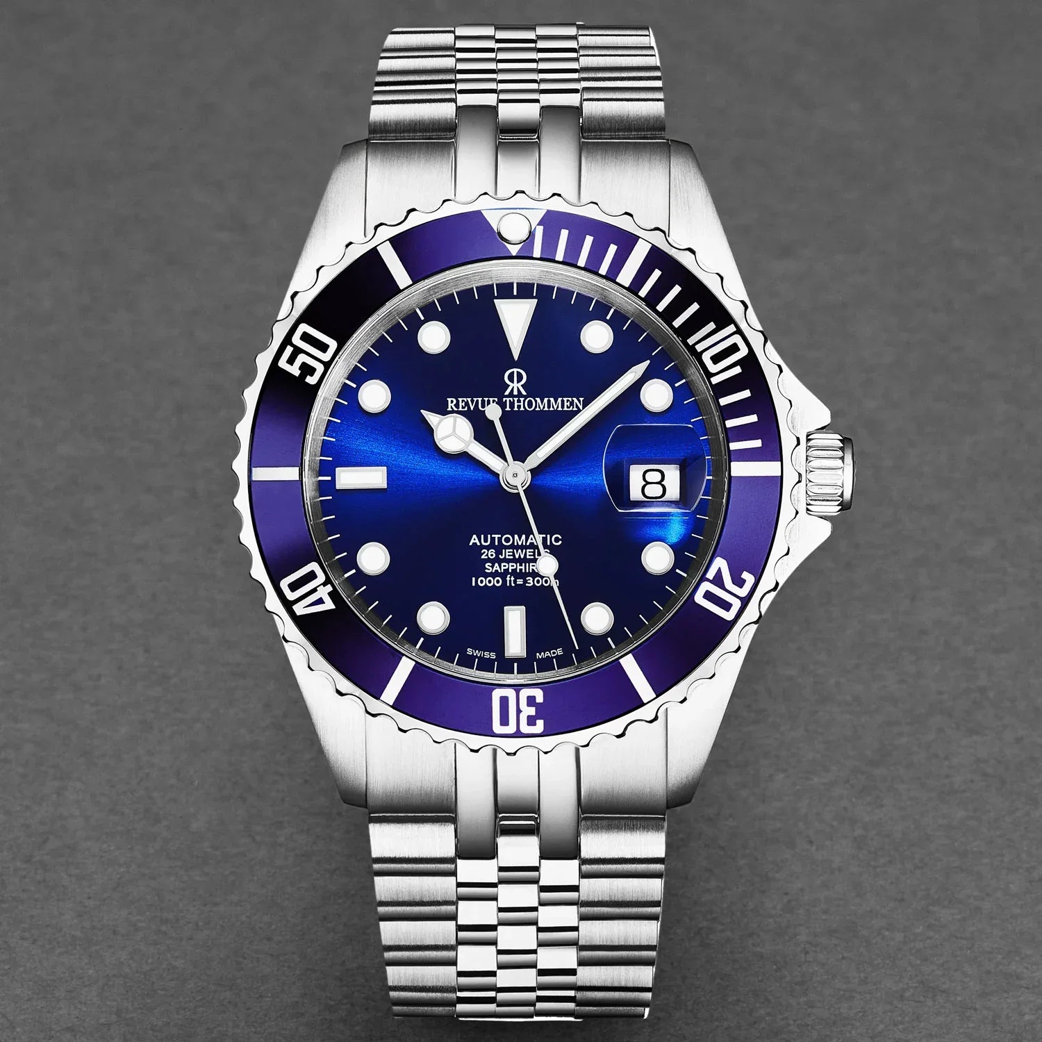 Revue Thommen Diver Men’s Blue Stainless Steel Automatic Watch