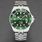 Revue Thommen Men's Diver Stainless Steel 42mm Green Automatic Watch