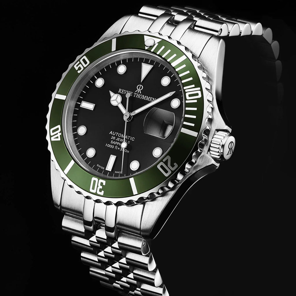 Revue Thommen Diver Men’s Black Stainless Steel Automatic Watch