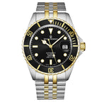 Revue Thommen Men's Diver 42mm Black Two-Tone Gold Automatic Watch