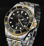 Revue Thommen Men's Diver 42mm Black Two-Tone Gold Automatic Watch