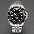 Revue Thommen Men's Diver Black Two-Tone Stainless Steel Automatic Watch