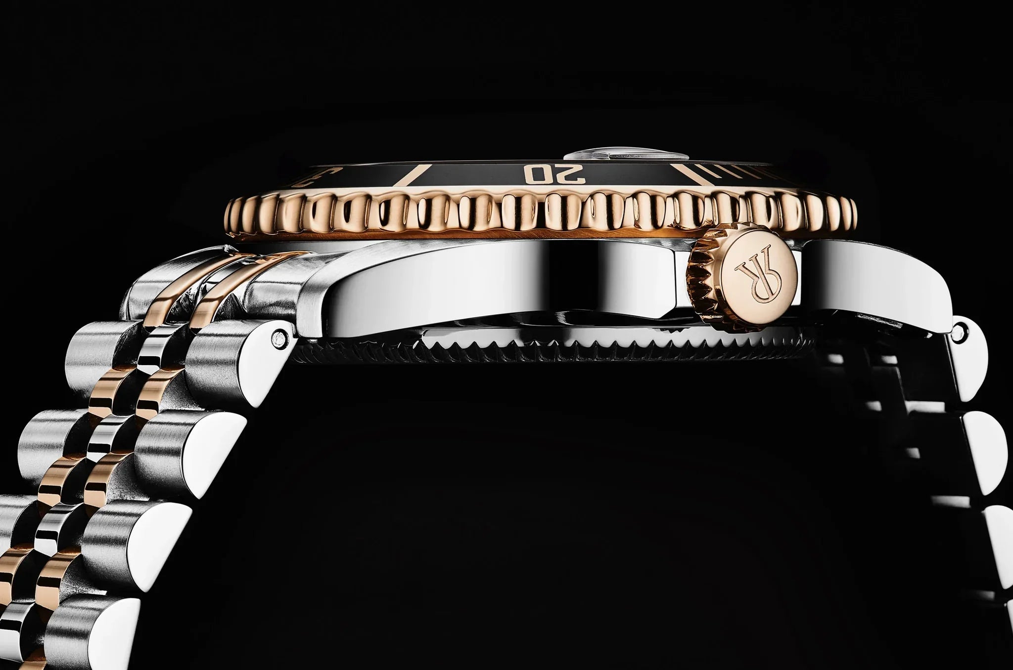 Revue Thommen Men's Diver Black Two-Tone Stainless Steel Automatic Watch