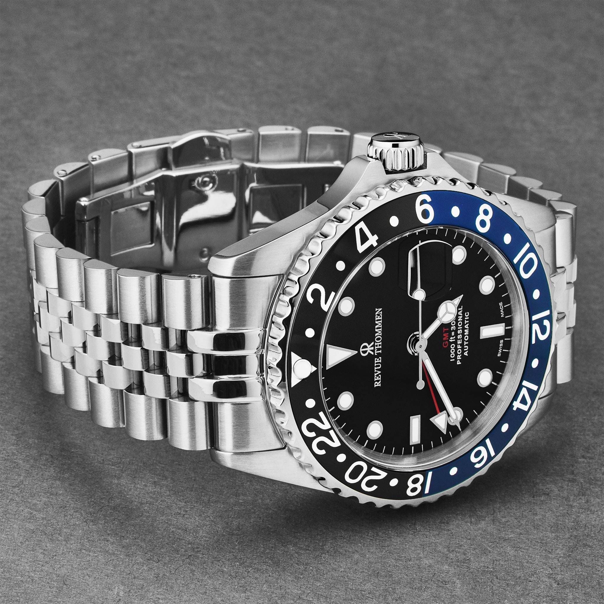 Revue Thommen Diver GMT Men’s Black Blue Automatic Watch