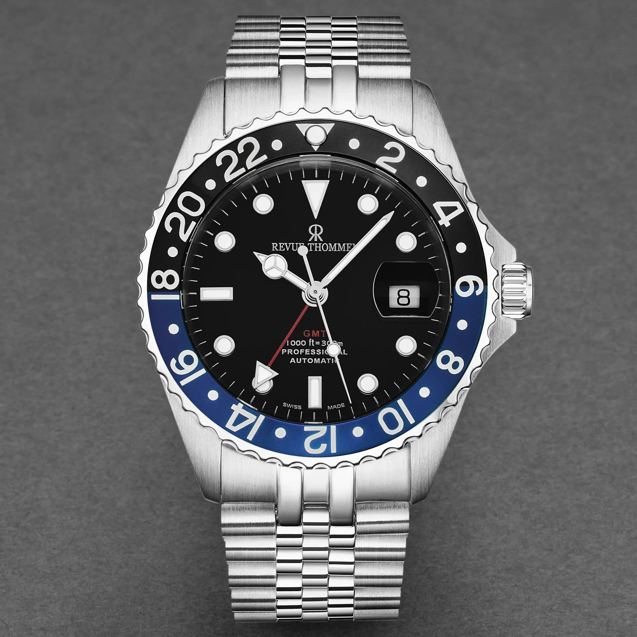 Revue Thommen Diver GMT Men’s Black Blue Automatic Watch