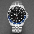 Revue Thommen Diver Black Dial Steel GMT Automatic Men's Watch