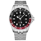 Revue Thommen Diver GMT Men's 42mm Black Red Automatic Watch