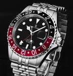 Revue Thommen Diver GMT Men's 42mm Black Red Automatic Watch