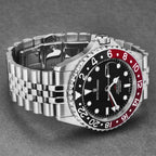 Revue Thommen Men's Diver GMT Stainless Steel 42mm Black Red Automatic Watch