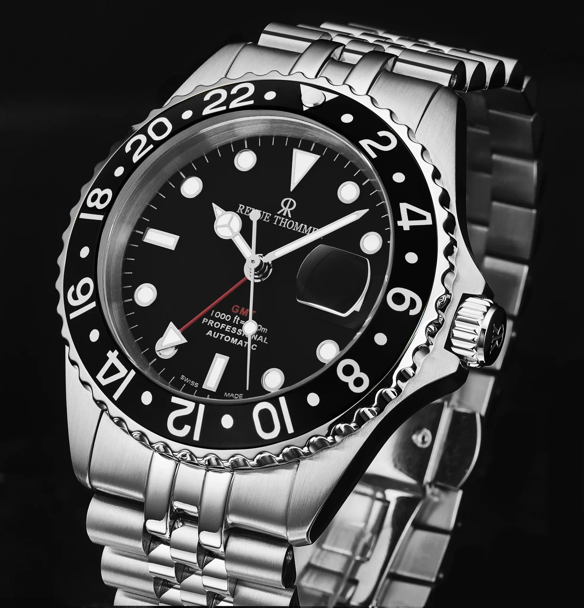 Revue Thommen Diver GMT Men’s Black Automatic Watch