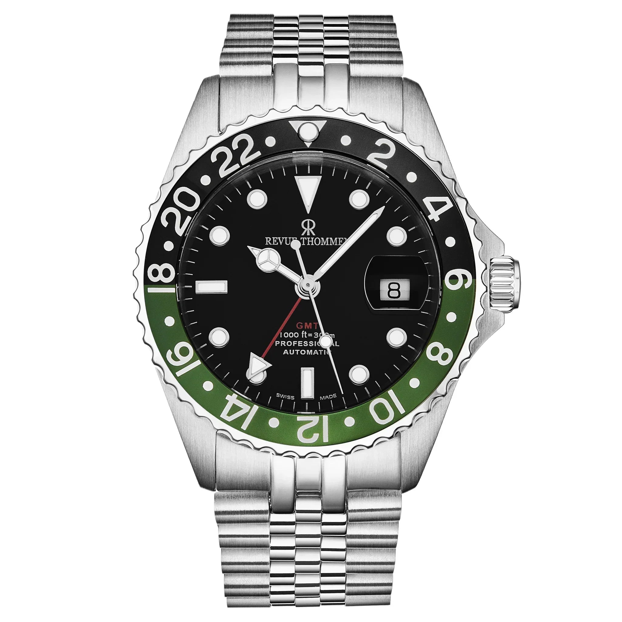 Revue Thommen Diver GMT Men’s Black Green Automatic Watch
