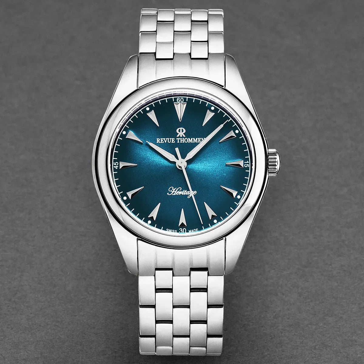 Revue Thommen Blue Dial Steel 42mm Automatic Men's Watch