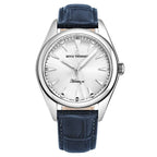Revue Thommen Heritage Men’s Silver Blue Leather Strap Automatic Watch