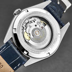 Revue Thommen Heritage Men’s Silver Blue Leather Strap Automatic Watch