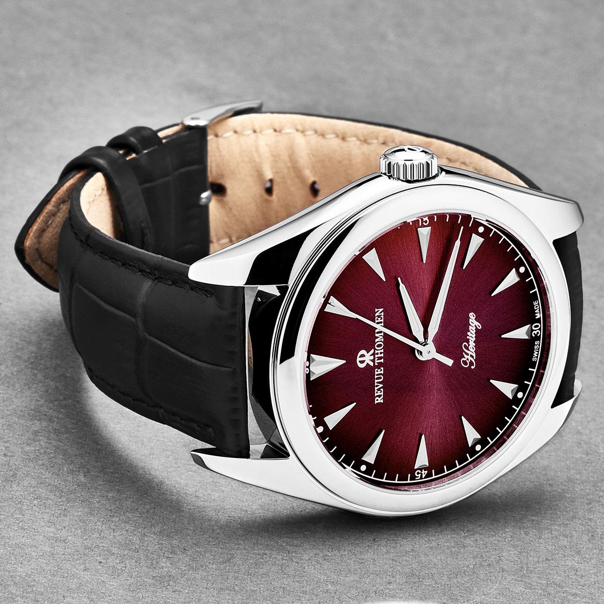 Revue Thommen Heritage Men's 35mm Red Automatic Watch