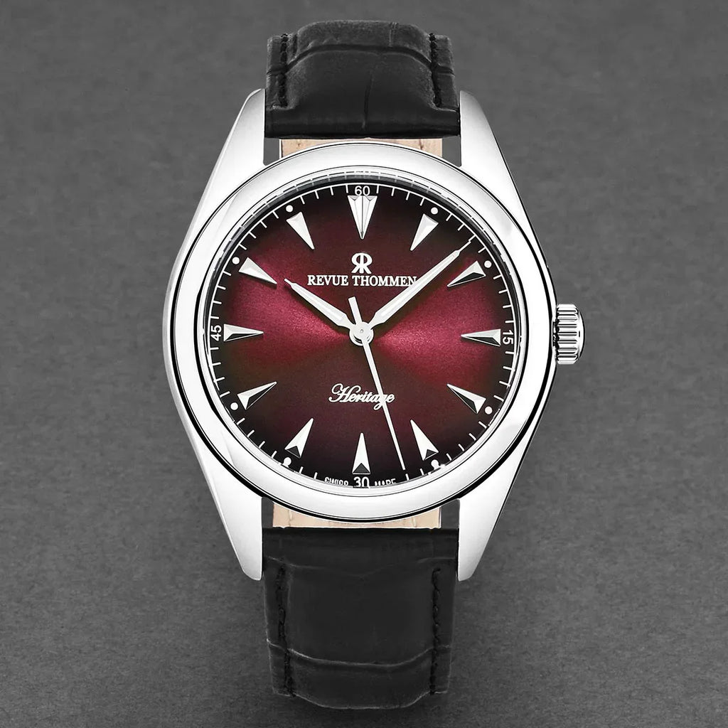 Revue Thommen Heritage Men's 35mm Red Automatic Watch
