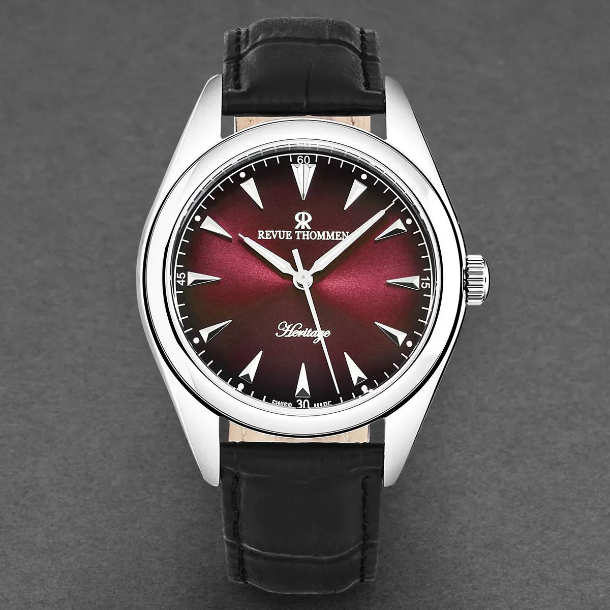 Revue Thommen Heritage Men's 35mm Red Automatic Watch
